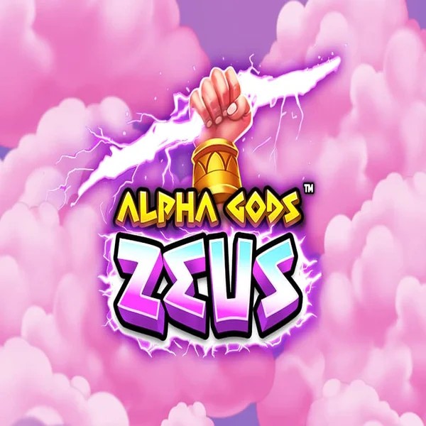 Alpha Gods Zeus slot logo by PearFiction Studios at Spinit Casino