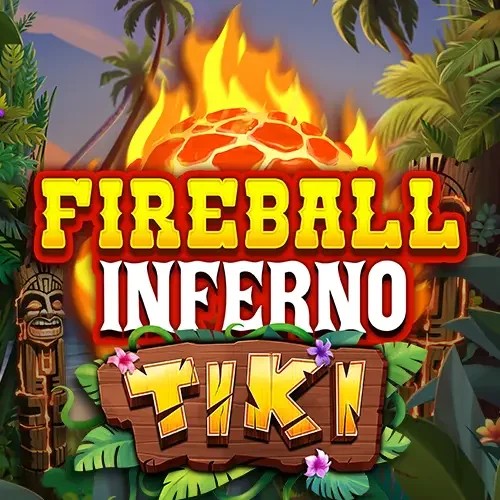 Fireball Inferno Tiki slot logo by NetEnt at Spinit Casino