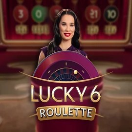 Lucky 6 Roulette online game logo by Pragmatic Play on spinnits.com