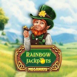 Rainbow Jackpots Megaways online game logo by Red Tiger Gaming on spinnits.com